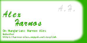 alex harnos business card